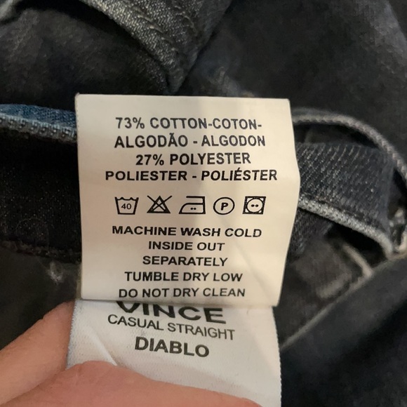 DL1961 Vince Size 34 Casual Straight Dark Wash Denim Premium Jeans - Picture 8 of 11